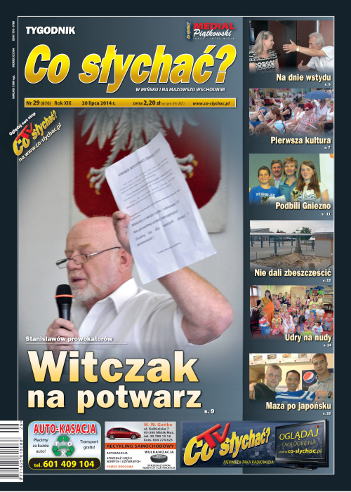 Okładka gazety Co słychać? - nr 29 (876) 2014